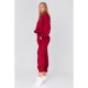 Wine Fleece Zip Up Hoodie Ane Joggers Set