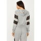 Grey Marl So What Mesh Panelled Hoodie