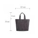 WOMEN'S CANVAS SHOULDER HAND BAG TOTE BAG - GREY