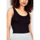 Black Plain Basic Bodysuit