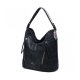 WOMEN HANDBAG PU LEATHER SHOULDER BAGS WOMENS LARGE CAPACITY TOTE PURSES FASHION TOP HANDLE BAG - BLACK