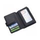 WOMEN'S RFID BLOCKING SECURITY LEATHER SMALL COMPACT BILLFOLD LADIES WALLET - BLACK