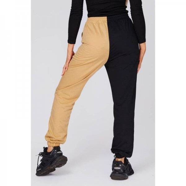 Stone Contrast Spliced Joggers