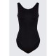 Black Plain Basic Bodysuit