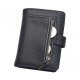 WOMEN'S RFID BLOCKING SECURITY LEATHER SMALL COMPACT BILLFOLD LADIES WALLET - BLACK