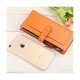 WOMEN'S LONG LEATHER WALLET FASHION BUTTON CLUTCH BAG CREDIT CARD HOLDER PURSE - WHITE