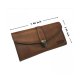 WOMEN'S LADIES LARGE CAPACITY HANDMADE DIP DYE GENUINE LEATHER WALLET CARD HOLDER PURSE - BROWN