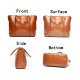 WOMEN'S HANDBAG GENUINE LEATHER TOTE SHOULDER BAGS SOFT HOT - WINE-RED