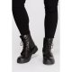 Black Lace Up Chunky Biker Boots