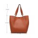 HANDBAGS FOR WOMEN LARGE CROCODILE GRAIN LEATHER TOP HANDLE HANDBAGS WOMENS UTILITY WORK TOTE BAG - BROWN