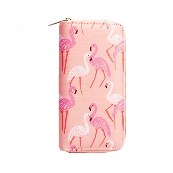 CUTE RAINBOW UNICORN LONG WALLETS LONG PURSE - FLAMINGO PINK