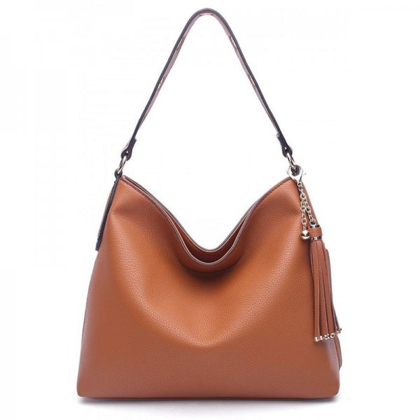 STYLE STRATEGY SANDRA HOBO BAG - BROWN