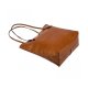 VINTAGE GENUINE LEATHER TOTE SHOULDER BAG HANDBAG BIG LARGE CAPACITY UPGRADED VERSION - DARK BROWN