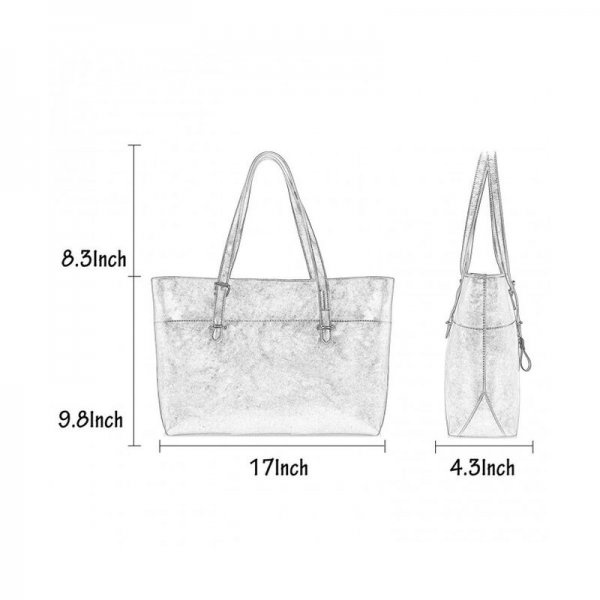 TOTE BAG FOR WOMEN VEGAN LEATHER HANDBAGS WITH LARGE CAPACITYCONCISE SHOULDER BAG