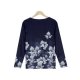 Blue Oasis Floral Navy Top